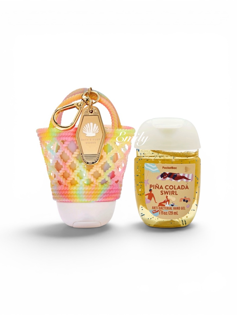 NEW Bath & Body Works JELLY NET TOTE PocketBac Holder +
PINA COLADA SWIRL Refill